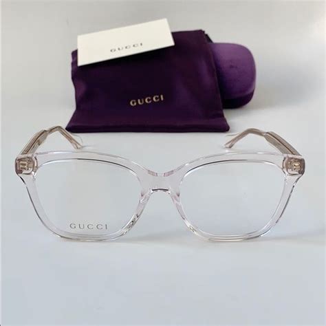 pink clear gucci glasses|unisex gucci glasses.